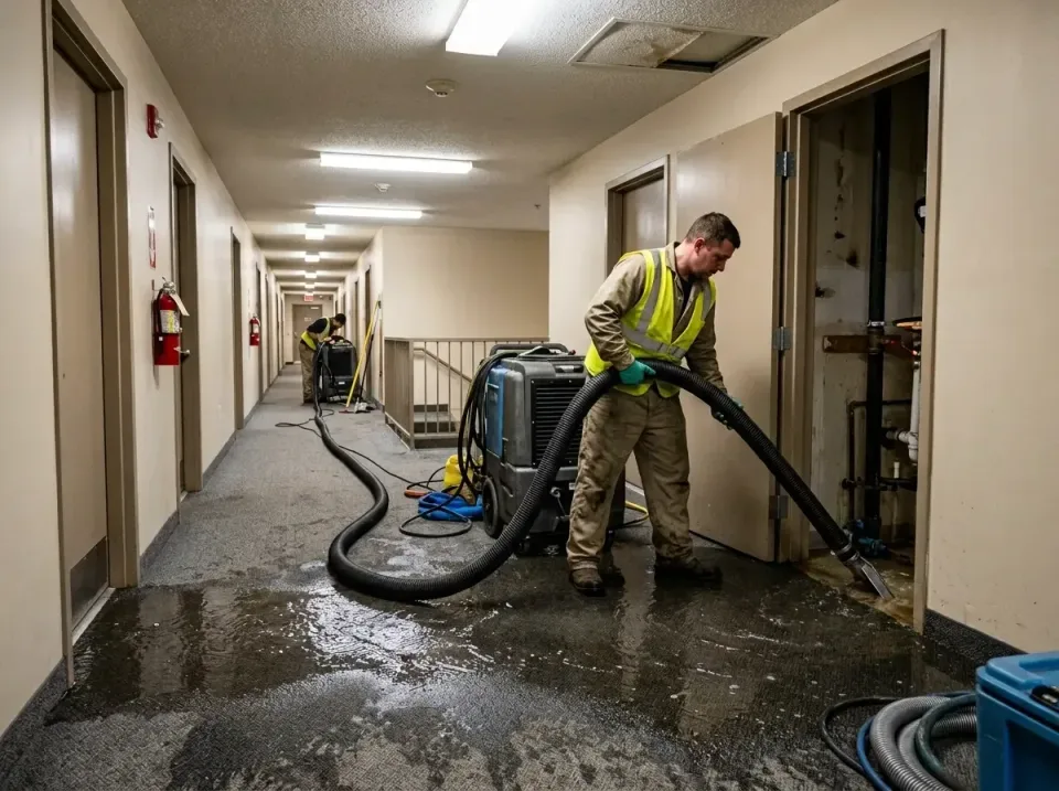 multi-unit-apartment-hallway-f-005 — frequently asked questions, Emergency Burst Pipe Water Extraction & Removal in Oak Trai…